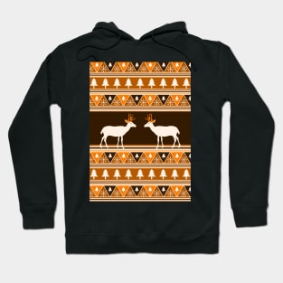 Christmas pattern with deer II Hoodie